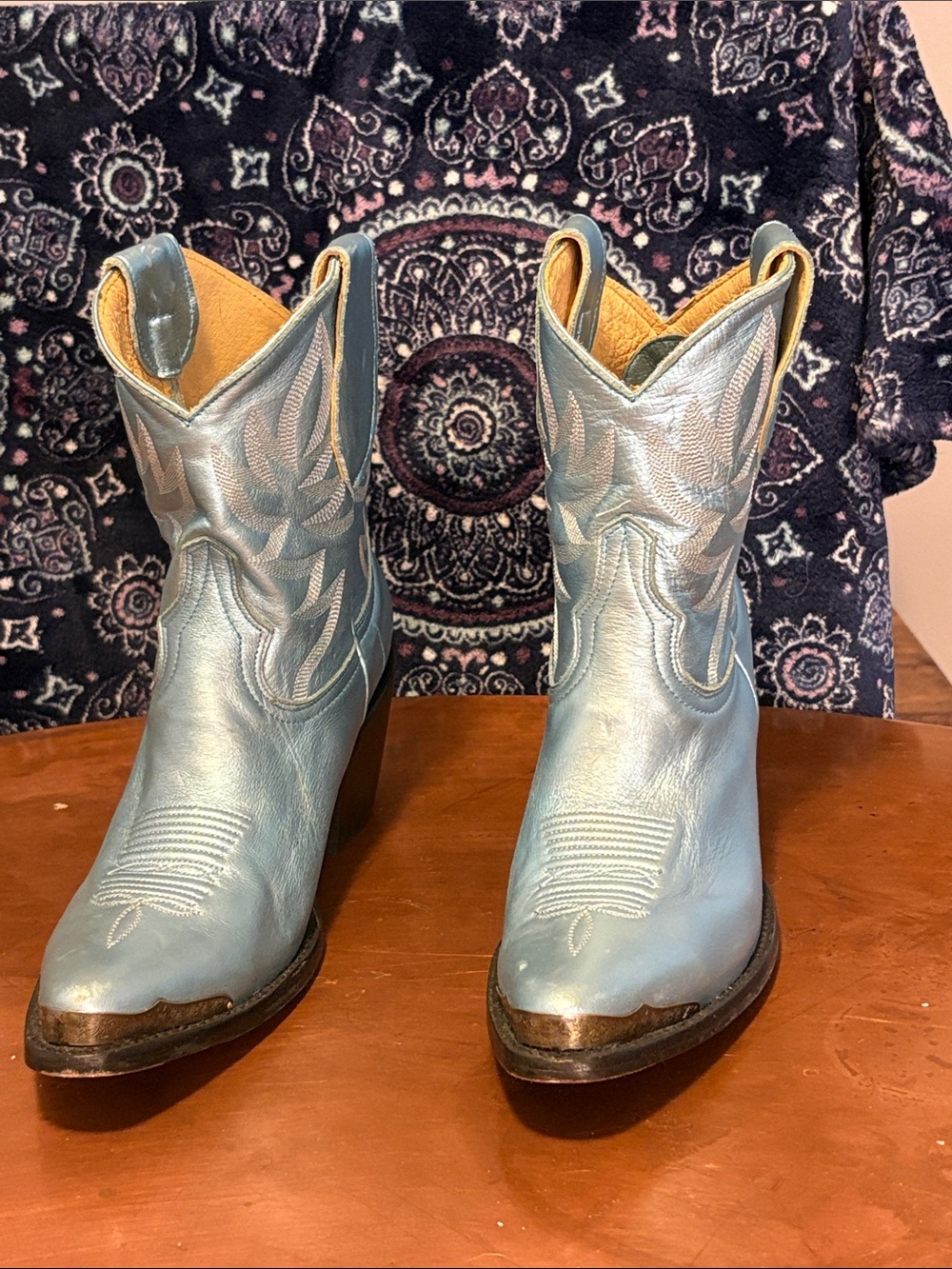 Idyllwind Metallic Light Blue Western Ankle Booties